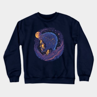 Sad Man at a Night Time Crewneck Sweatshirt